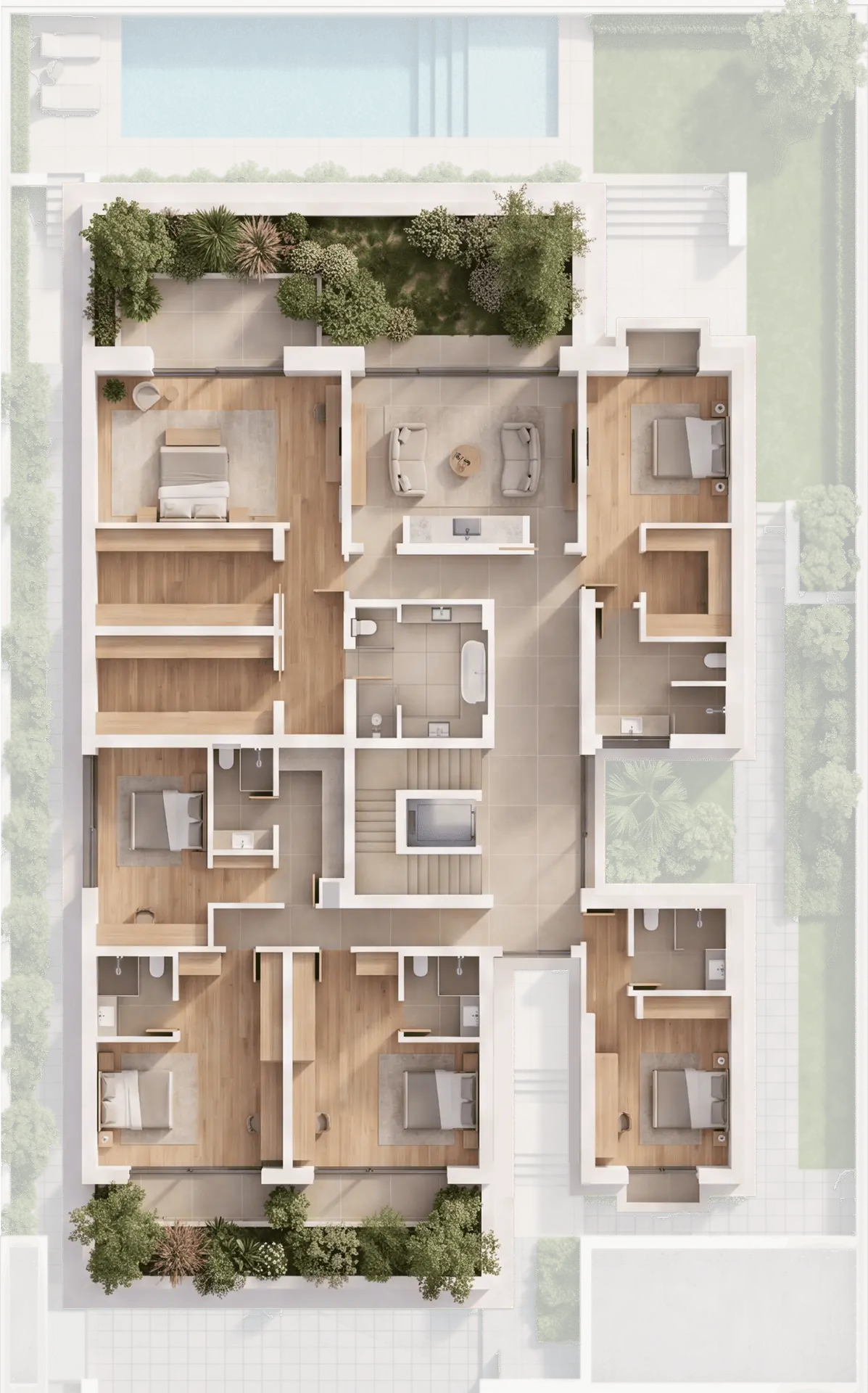 6-Bedroom Fairway Villas — First Floor