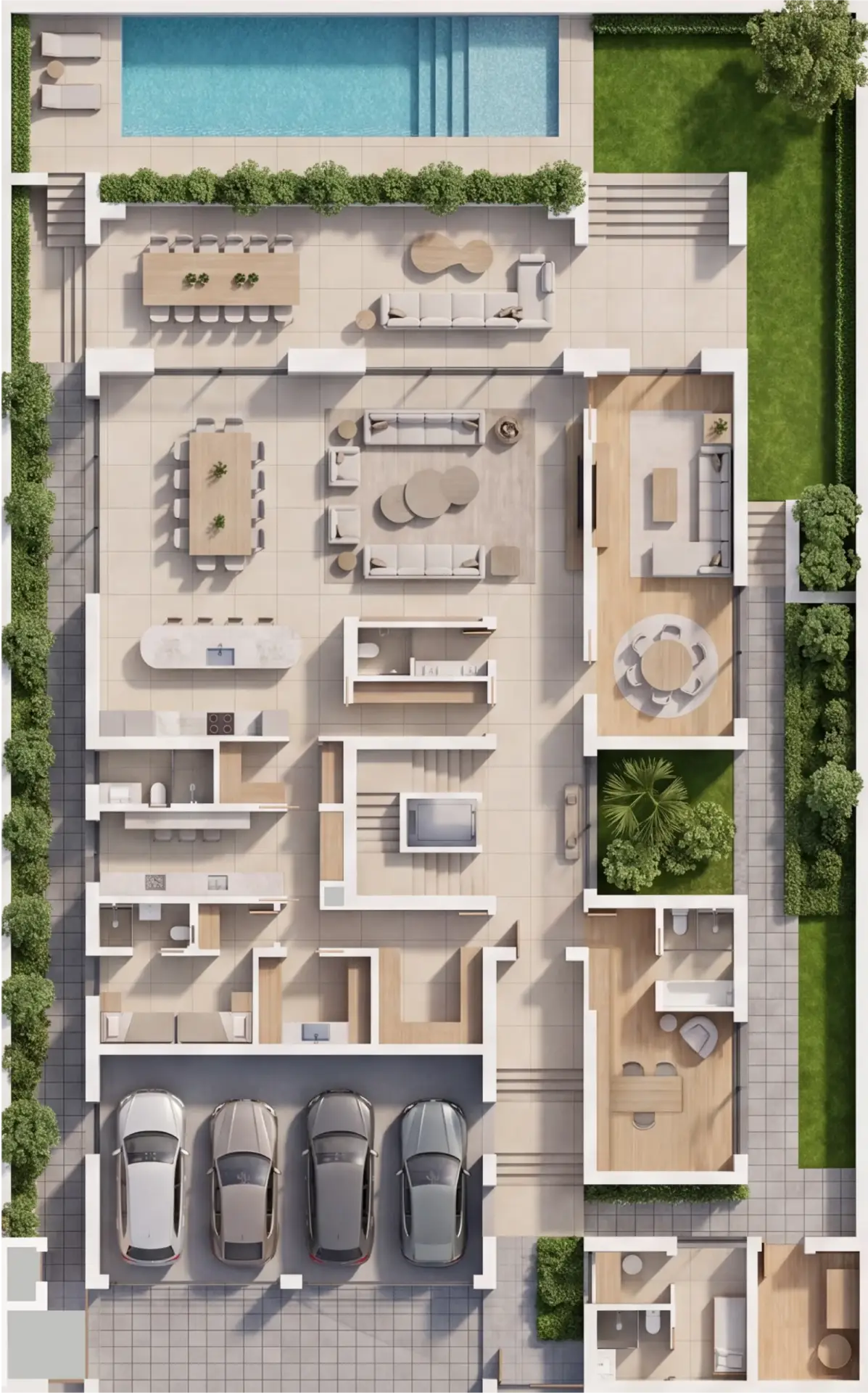 6-Bedroom Golf Mansions — Ground Floor