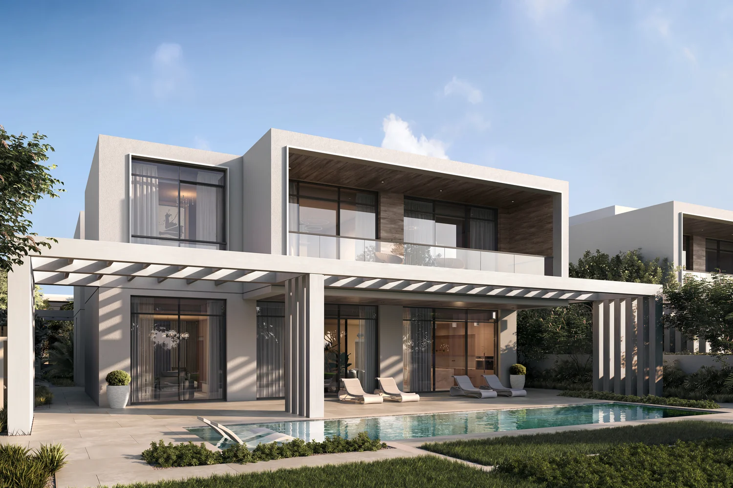 Villa aerial view